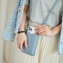 スタイロ styiro 本革 リアルレザースマホミニショルダーバッグ(ライトブルー)