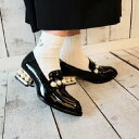 ジェフリーキャンベル Jeffrey Campbell イミテーションパール ローファー (ブラック)