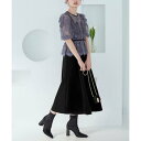 ルイルエブティック RUIRUE BOUTIQUE オケージョンドレス 結婚式 | 2WAYレースボレロ×フレアシルエットロングワンピース (チャコールグレー×ブラック)
