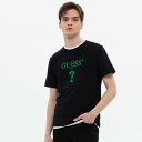 ゲス GUESS Painted Rrimless Triangle Logo Tee (BLK) ロゴTシャツ