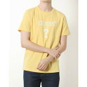 ゲス GUESS Painted Rrimless Triangle Logo Tee (YLW) ロゴTシャツ