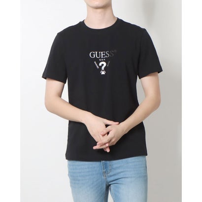 ゲス GUESS Rimless Triangle Logo Tee (BLK) ロゴTシャツ