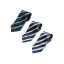 トーキョーシャツ TOKYO SHIRTS ベーシックネクタイ 3本セット 選べる3種類柄 【無地・ストライプ・小紋】 (ネイビーストライプ21)