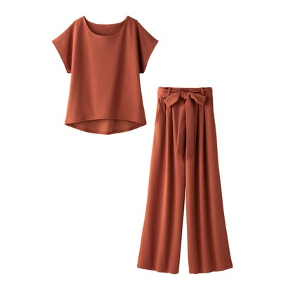 アロッタ Alotta 【新色追加】【2点セット】ひんやり涼しいこなれセットアップ （ブラウン）