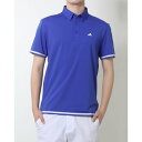 アディダス adidas メンズ ゴルフ 半袖シャツ パンチング ストレッチ 半袖ボタンダウンシャツ HT0079 （ブルー）