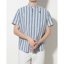 ルコックスポルティフ ゴルフ le coq spotif golf メンズ シアサッカーストライプ半袖シャツ QGMVJA18 (ネイビー)