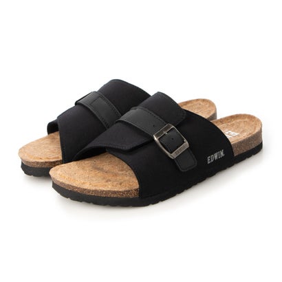 エドウィン EDWIN メンズ フットベッドサンダル （BLACK）