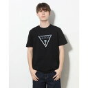 ゲス GUESS Denim Emboss Triangle Tee (BLK) Tシャツ
