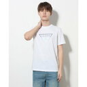 ゲス GUESS Denim Emboss Triangle Tee (WHT) Tシャツ