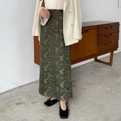 カラウティア callautia callautia フェザージャガードタイトスカート （グリーン）