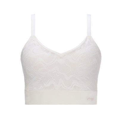 スロギー sloggi ゴーオールラウンド レース カップ付きハーフトップ ラージ （ホワイト）