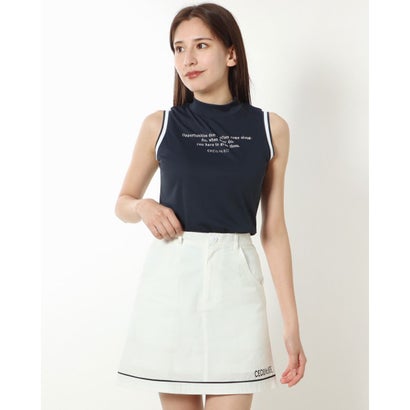 セシルマクビーグリーン CECIL McBEE green ノースリーブメッセージモックネック （NV）