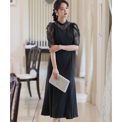 プールヴー PourVous ミモレ丈&七分袖フォーマルマーメイドシルエットセレモニー結婚式パーティードレス ワンピース 20代 30代 40代 (ダークネイビー) プールヴー PourVous ミモレ丈&七分袖フォーマルマーメイドシルエットセレモニー結婚式パーティードレス ワンピース 20代 30代 40代 (ダークネイビー)