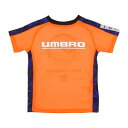 アンブロ UMBRO ジュニア サッカー/フットサル 半袖シャツ ハジメテプラクテイスシヤツ UUJVJA54 (フラッシュオレンジ)