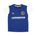 アンブロ UMBRO ジュニア サッカー/フットサル 半袖シャツ JRプラクテイスシヤツ UUJVJA60AP (ブルー)