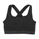 アンダーアーマー UNDER ARMOUR レディース フィットネス スポーツブラ UA Crossback Mid Bra 1361034 （Black / Black / Jet Gray）