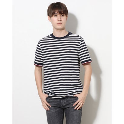 トミー ヒルフィガー TOMMY HILFIGER NATURAL TECH STRIPED TEE （ブルー）