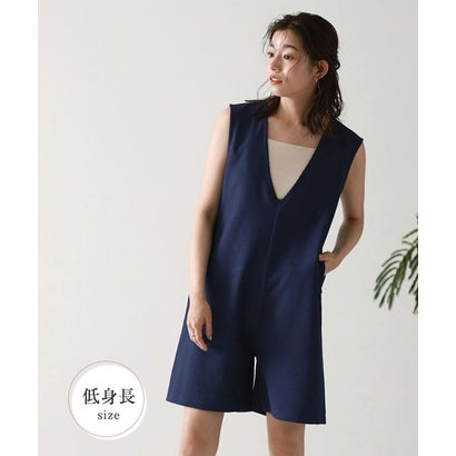 【低身長向け】【ラッシュガード】ハーフレングスオールインワン （ネイビー）