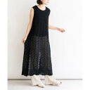 ヴィータフェリーチェ VitaFelice メッシュニットワンピース (BLACK)