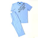アダバット リラックスウェア アンダーウェア adabat RELAX WEAR / UNDER WEAR 半袖ヘンリーネックニットパジャマ (サックス)