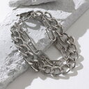ジョン JON デザインブレスレット 鉄素材 (シルバー)