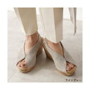 ビーシーカンパニー B.C.COMPANY Lirio blanco 美脚Vカット ウェッジソールサンダル (GYBE-S)