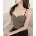 ガーリードール Girly Doll ハートネックブラトップ【韓国ファッション】【春夏新商品】(カーキ)