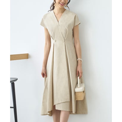 ルイルエブティック RUIRUE BOUTIQUE カシュクールフレンチワンピース （ベージュ）のサムネイル