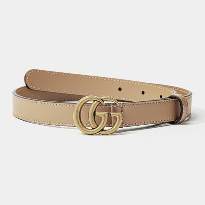 グッチ ベルト（レディース） グッチ GUCCI 409417 AP00T ベルト レディース スリムベルト ダブルG バックル ブラック ホワイト ブラウン 65 70 75 80 85 （ライトブラウン）