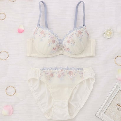 パリーゼ Palissee 【EFカップ】プチフラワーブーケ 3/4カップブラ&ショーツ 【返品不可商品】 (アイボリー)