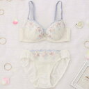 パリーゼ Palissee 【EFカップ】プチフラワーブーケ 3/4カップブラ&ショーツ 【返品不可商品】 (アイボリー)