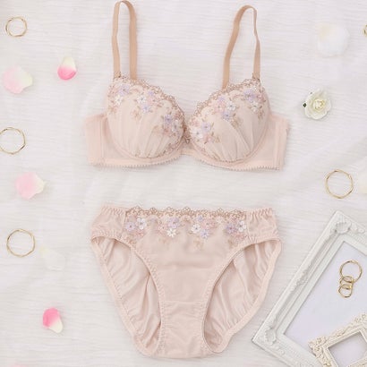 パリーゼ Palissee 【EFカップ】プチフラワーブーケ 3/4カップブラ&ショーツ 【返品不可商品】 (ピンク)