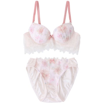 パリーゼ Palissee フローラルヴェール 3/4カップブラ&ショーツ【返品不可商品】 (オレンジ)