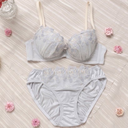 パリーゼ Palissee レディローズ 3/4カップブラ&ショーツ【返品不可商品】 (パープル)