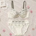 パリーゼ Palissee 【EFカップ】レディローズ 3/4カップブラ&ショーツ 【返品不可商品】 (アイボリー)