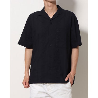 ゲス GUESS Embroidered S/S Shirt (NVY) 半袖シャツ