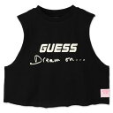 ゲス GUESS Logo Dalya Tank Top (JBLK)