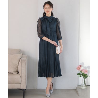 プールヴー PourVous ミモレ丈&七分袖フォーマルボータイセレモニー結婚式パーティードレス ワンピース 20代 30代 40代 (ネイビー) プールヴー PourVous ミモレ丈&七分袖フォーマルボータイセレモニー結婚式パーティードレス ワンピース 20代 30代 40代 (ネイビー)