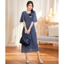 ドレスプラス DRESS+ ワンピース パーティードレス レース 結婚式 (コバルトブルー)