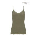 アモスタイル バイ トリンプ AMOSTYLE BY Triumph 温調インナー キャミソール 1436 (モスグリーン)(4)