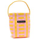 マルニ MARNI ハンドバッグ かごバッグ ポッドキッドバッグ ピンク イエロー マルチ レディース MARNI M00332 M00IW 0M213 (PI...