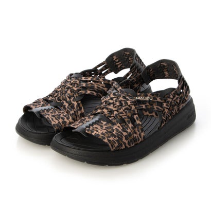 マリブサンダルズ MALIBU SANDALS CANYON POLYESTER_VEGAN LEATHER MS060071（LEOPARD/BLACK/BLACK）