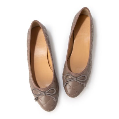 ミオノティス MIO NOTIS キルティングバレエシューズ （トープ）