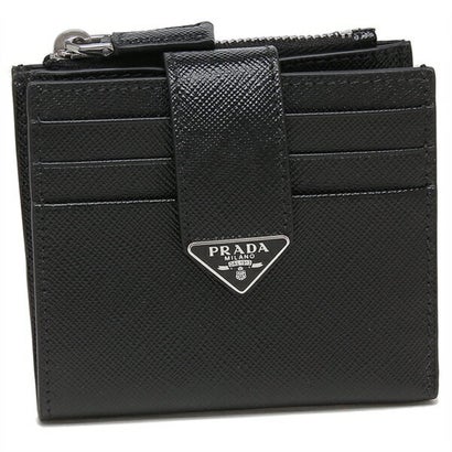 プラダ PRADA 二つ折り財布 サフィアーノ トライアングルロゴ ブラック メンズ PRADA 2MC066 2DYG F0002 （NERO）