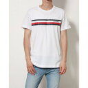 トミー ヒルフィガー TOMMY HILFIGER モノタイプチェストストライプTシャツ （ホワイト）