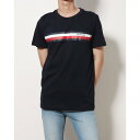 トミー ヒルフィガー TOMMY HILFIGER モノタイプチェストストライプTシャツ （ネイビー）