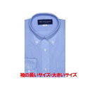 トーキョーシャツ TOKYO SHIRTS 【大きいサイズ】 形態安定 ボタンダウンカラー 長袖 ニットシャツ （ブルー）