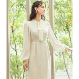 ドレスプラス DRESS+ ワンピース ビスチェワンピース ツイードワンピース （アイボリー）