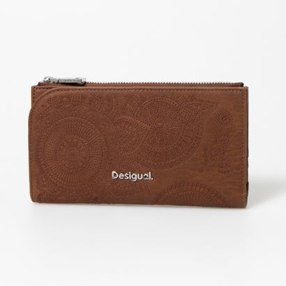 デシグアル Desigual 刺繍 マキシ財布 （ブラウン）