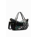 デシグアル Desigual パッチワーク マキシバッグ (グレー/ブラック)
